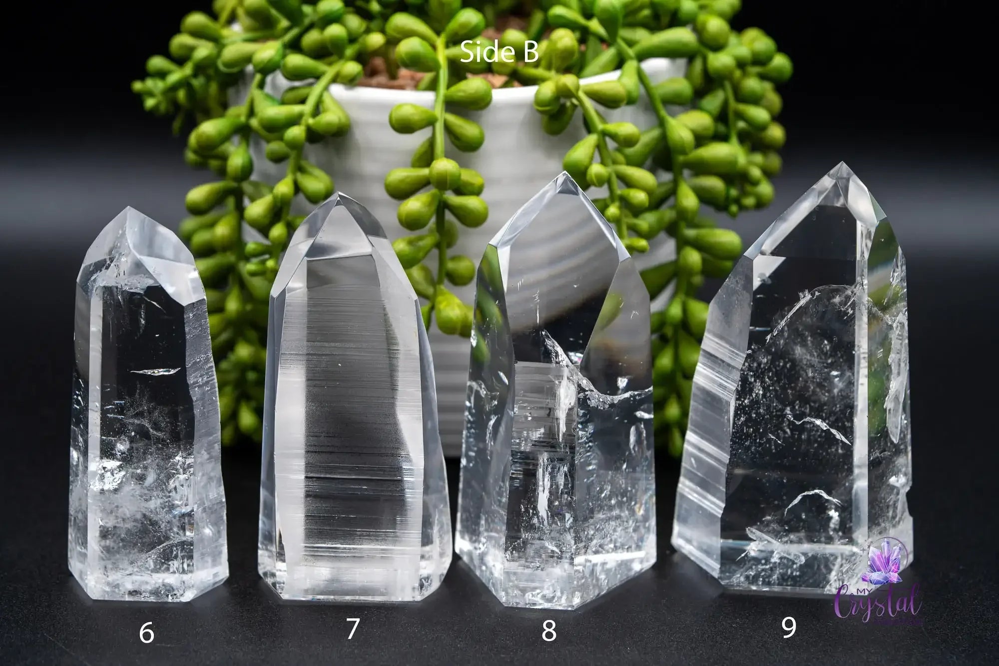 High Quality Semi Polished Lemurian Quartz Tower From Brazil - 51mm-124mm - My Crystal Addiction