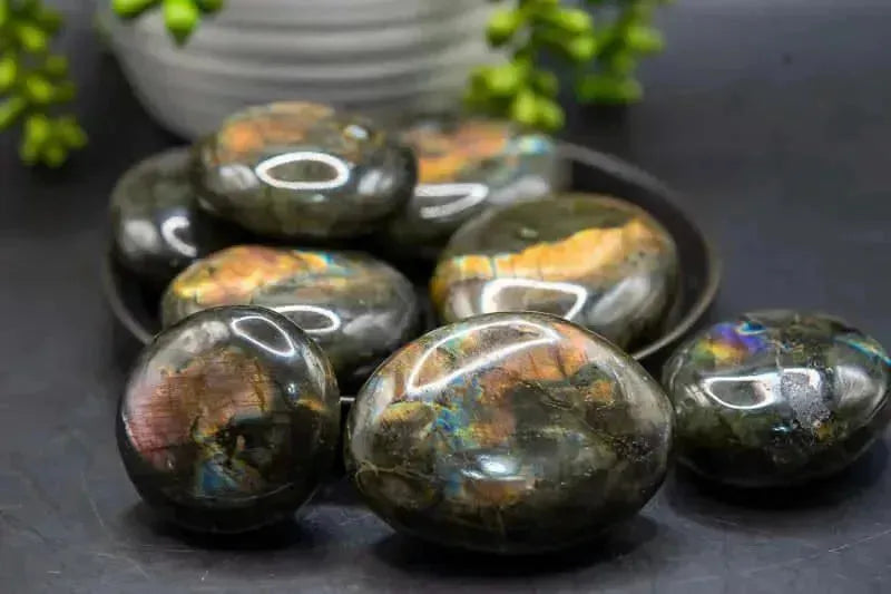 Labradorite Palm - Purple/Orange Flash - My Crystal Addiction