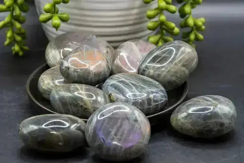 Labradorite Palm - Purple/Pink/Orange Flash - My Crystal Addiction