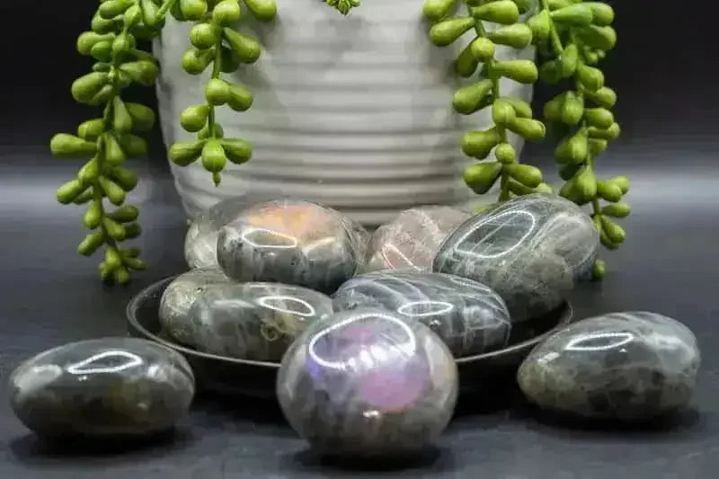 Labradorite Palm - Purple/Pink/Orange Flash - My Crystal Addiction