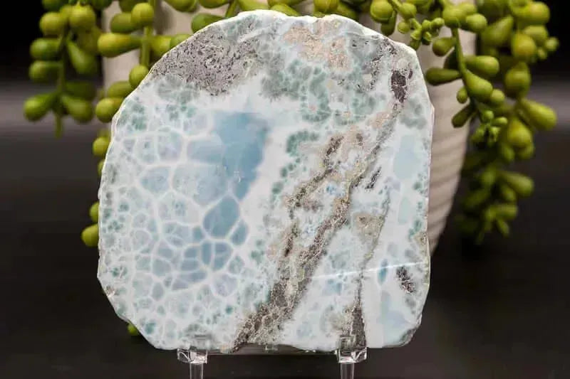 Larimar Slice 4"x3.5" - My Crystal Addiction