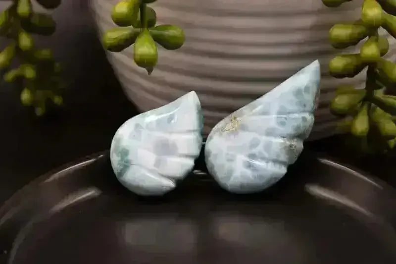 Larimar Wing Carving - Throat Chakra - My Crystal Addiction