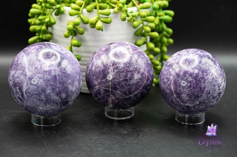 Lepidolite Sphere - Third Eye Chakra - My Crystal Addiction
