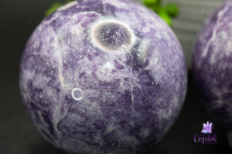 Lepidolite Sphere - Third Eye Chakra - My Crystal Addiction