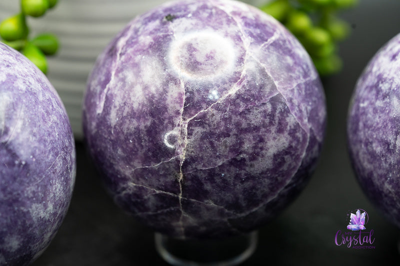 Lepidolite Sphere - Third Eye Chakra - My Crystal Addiction