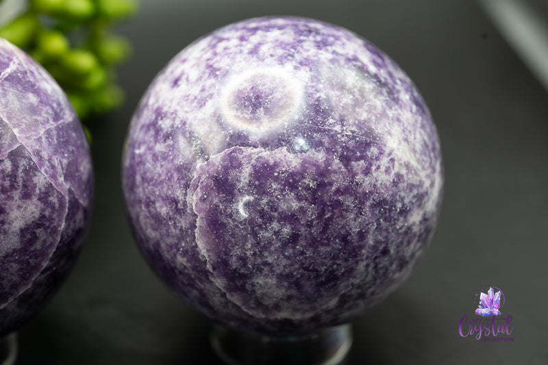 Lepidolite Sphere - Third Eye Chakra - My Crystal Addiction