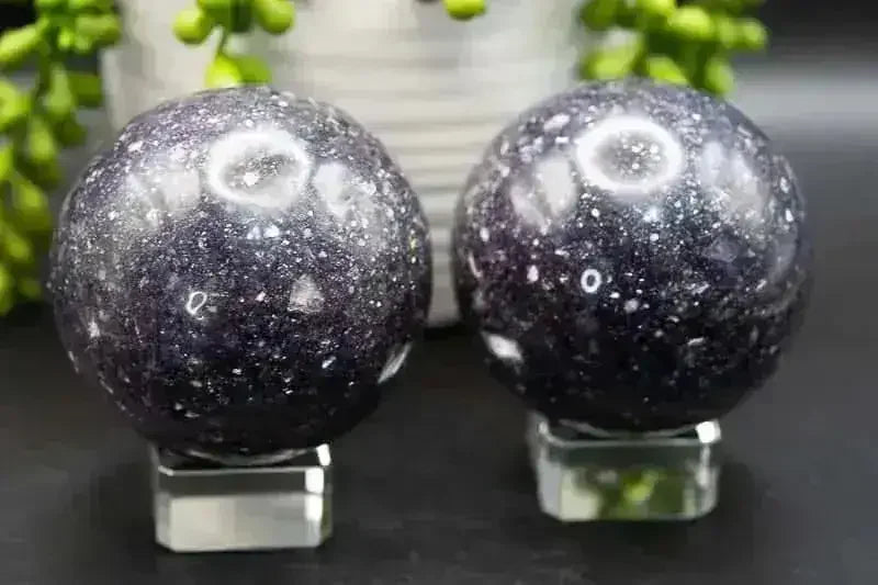 Lepidolite Sphere with Extra Mica - Third Eye Chakra - My Crystal Addiction