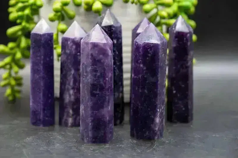 Lepidolite Tower - Dark Purple - 3.5" - My Crystal Addiction
