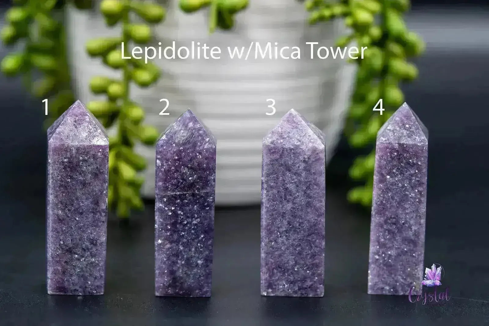 Lepidolite w/Mica Towers 2.2"-3.3"/56mm-85mm - My Crystal Addiction