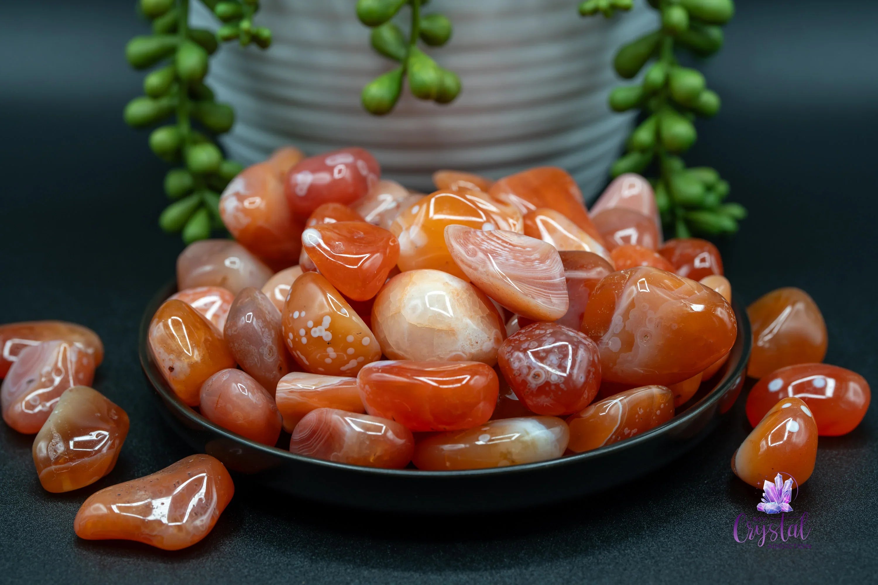 Banded Carnelian Eye Agate Tumble - My Crystal Addiction