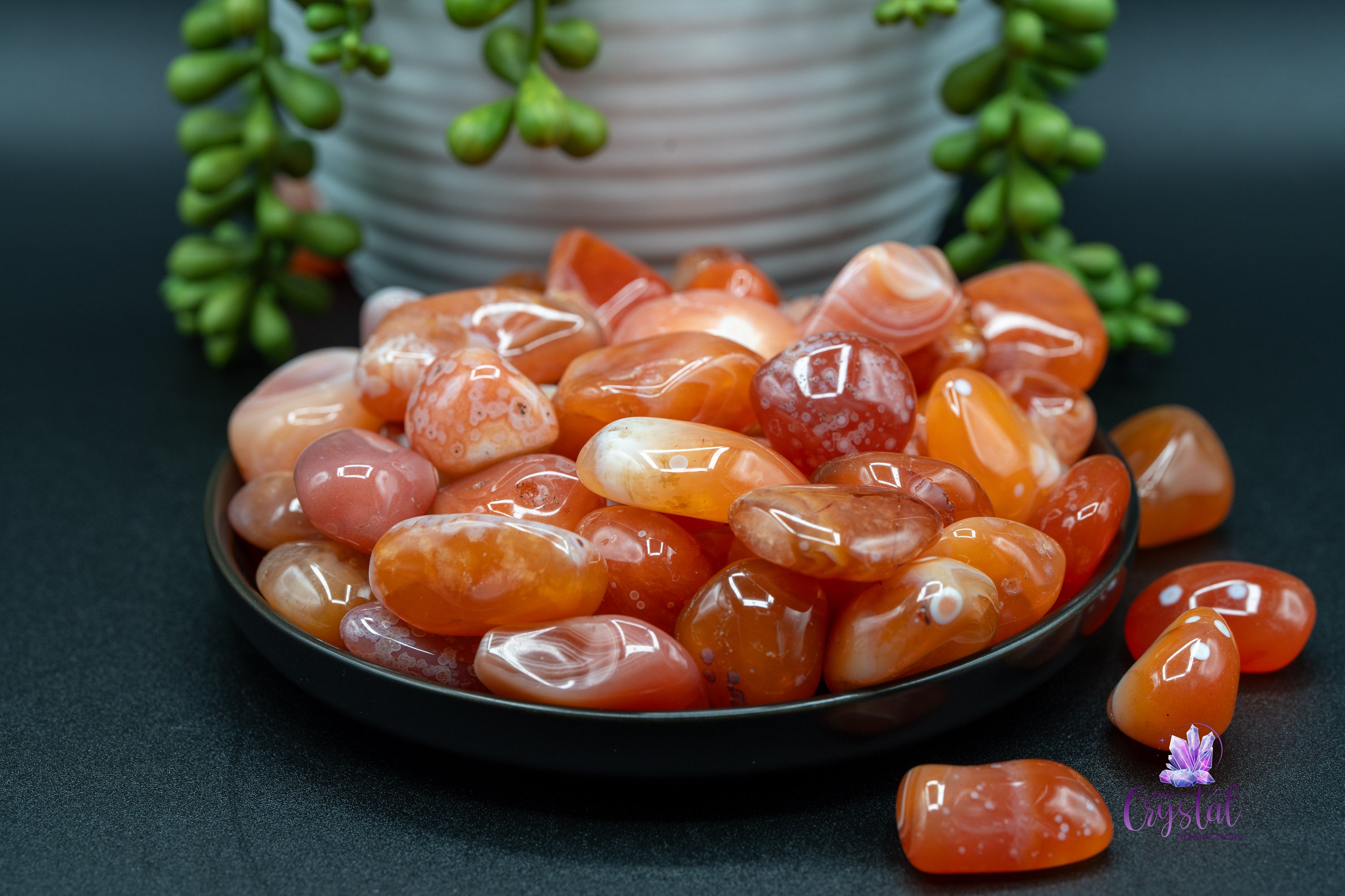 Banded Carnelian Eye Agate Tumble - My Crystal Addiction