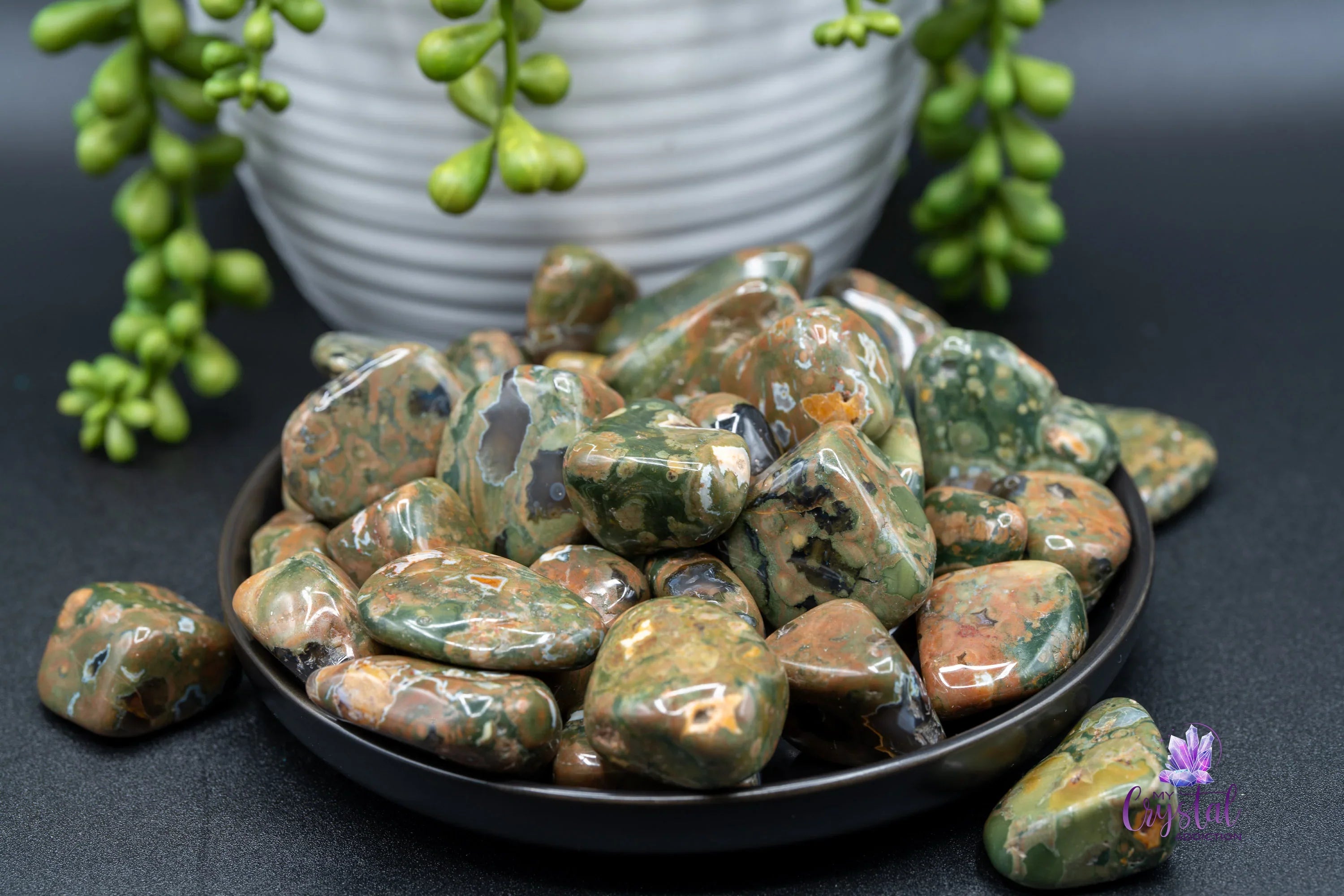 Rainbow Rhyolite Tumble - My Crystal Addiction