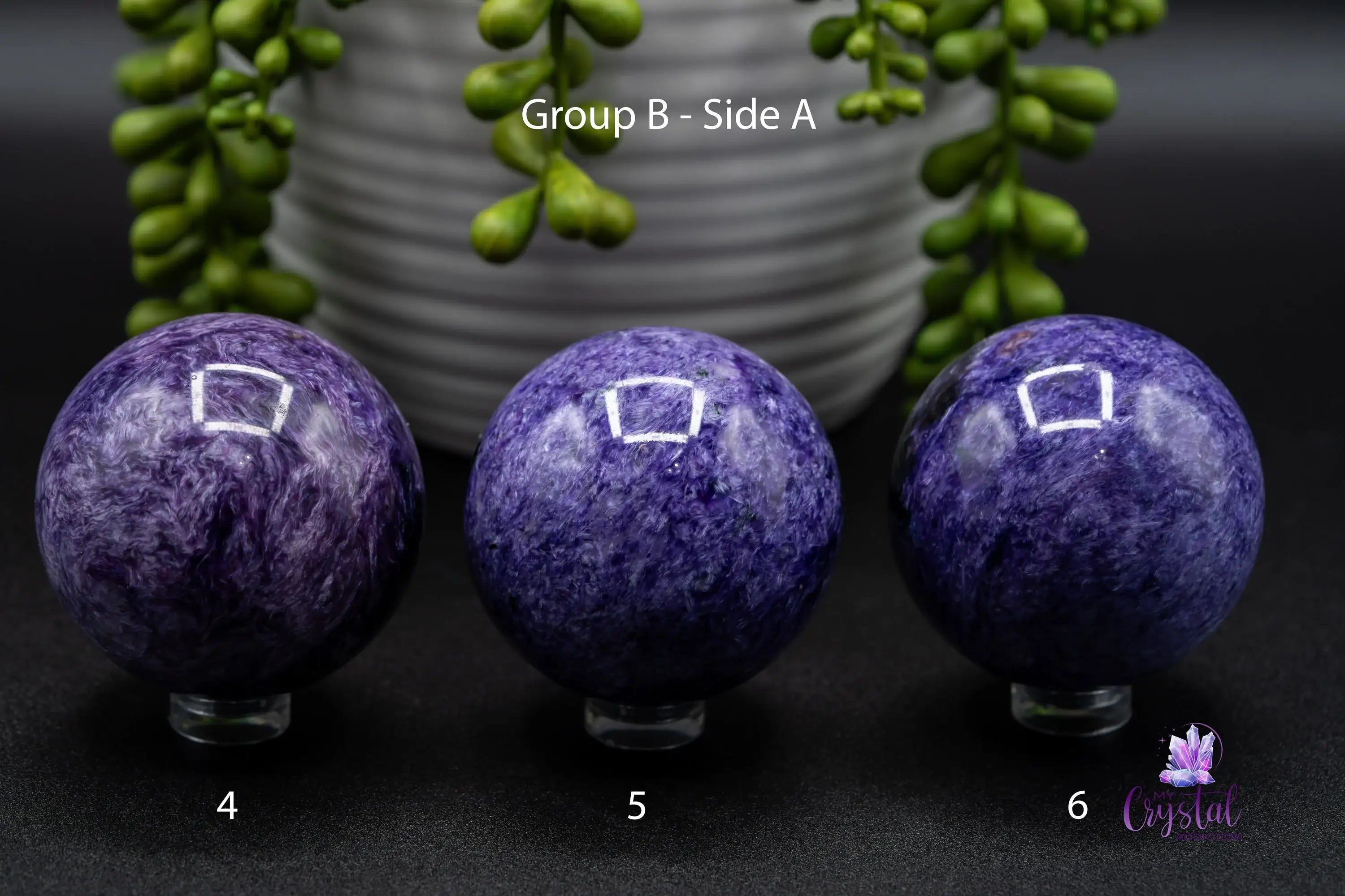 Charoite Sphere 50mm - My Crystal Addiction