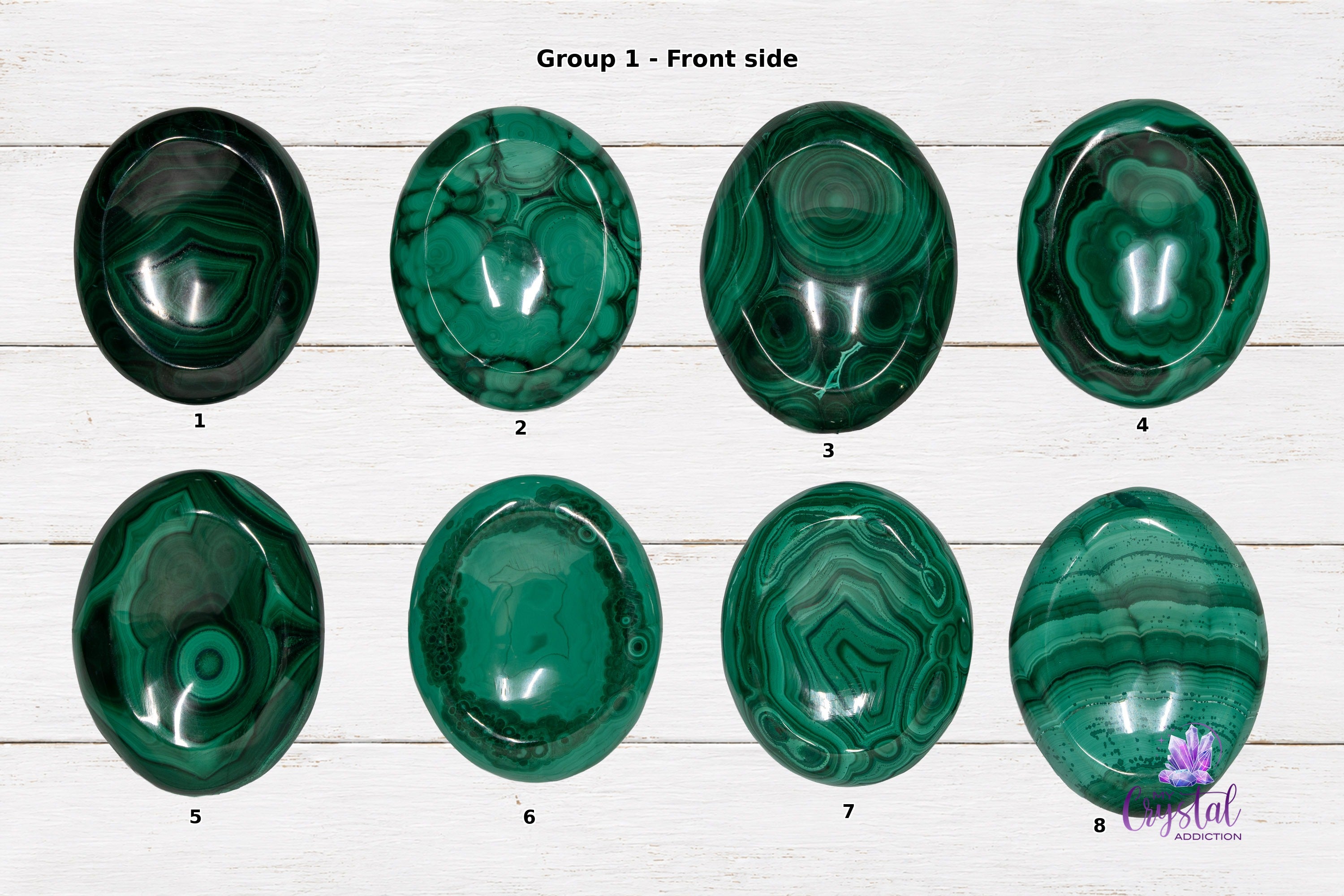 Malachite Worry Stone - High Quality - Heart Chakra - My Crystal Addiction