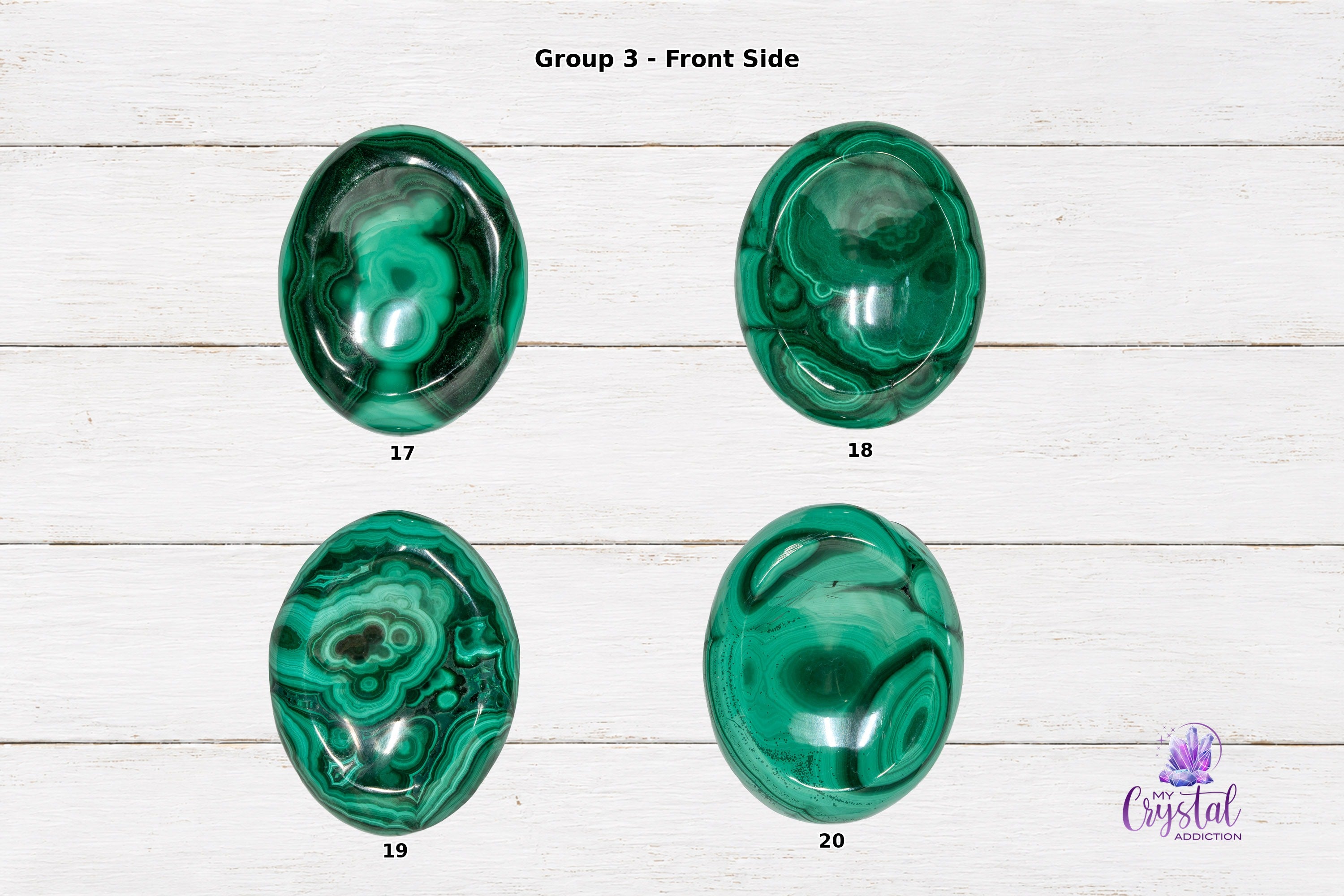 Malachite Worry Stone - High Quality - Heart Chakra - My Crystal Addiction
