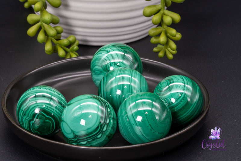 Mini Malachite Sphere - Heart Chakra - My Crystal Addiction