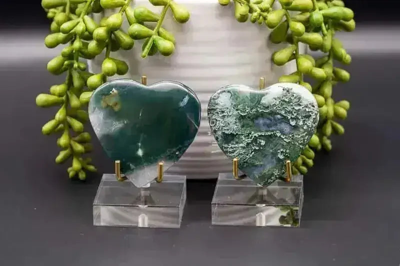 Moss Agate Heart Carving - Heart Chakra - My Crystal Addiction