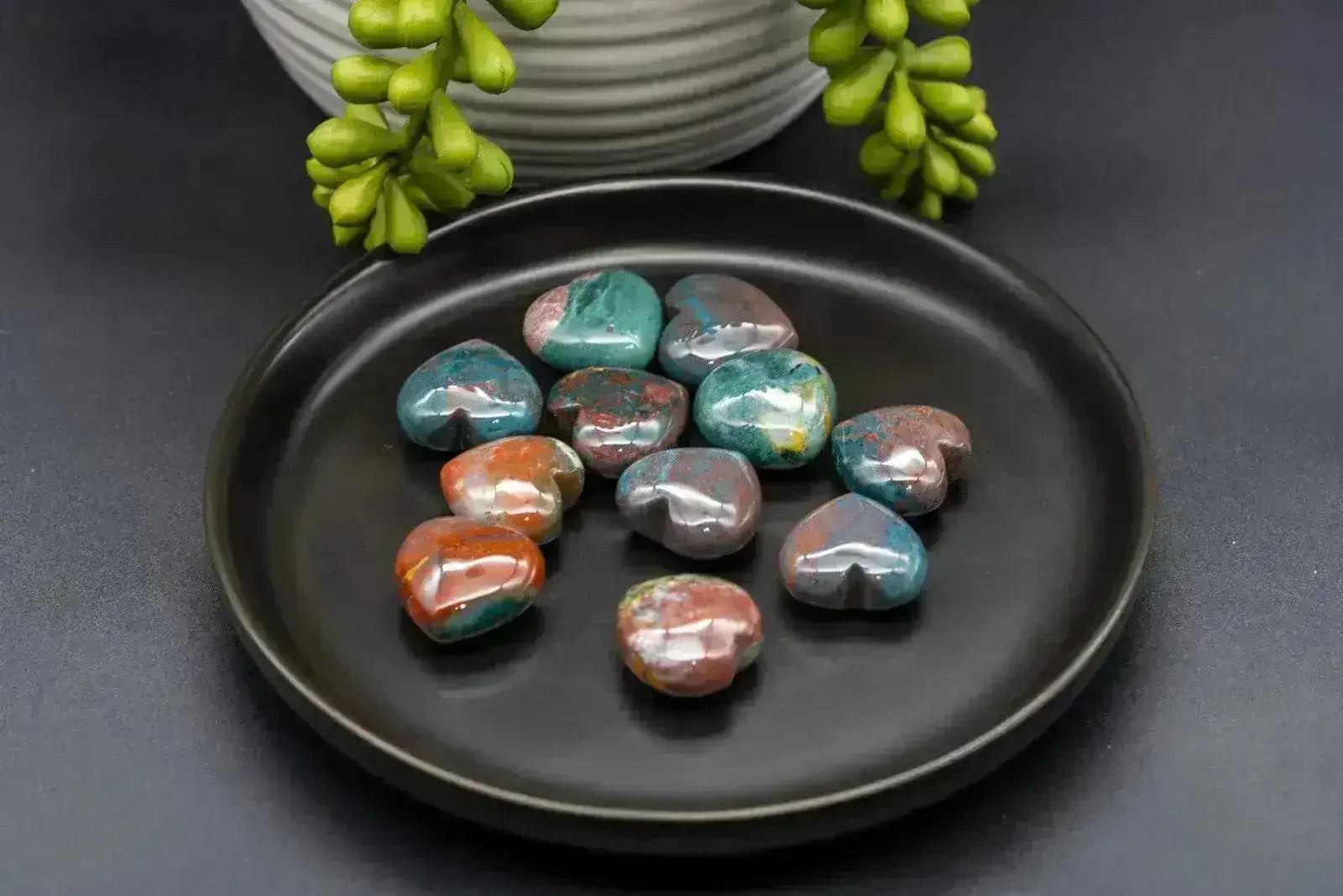 Ocean Jasper Carving Heart 0.5" - My Crystal Addiction