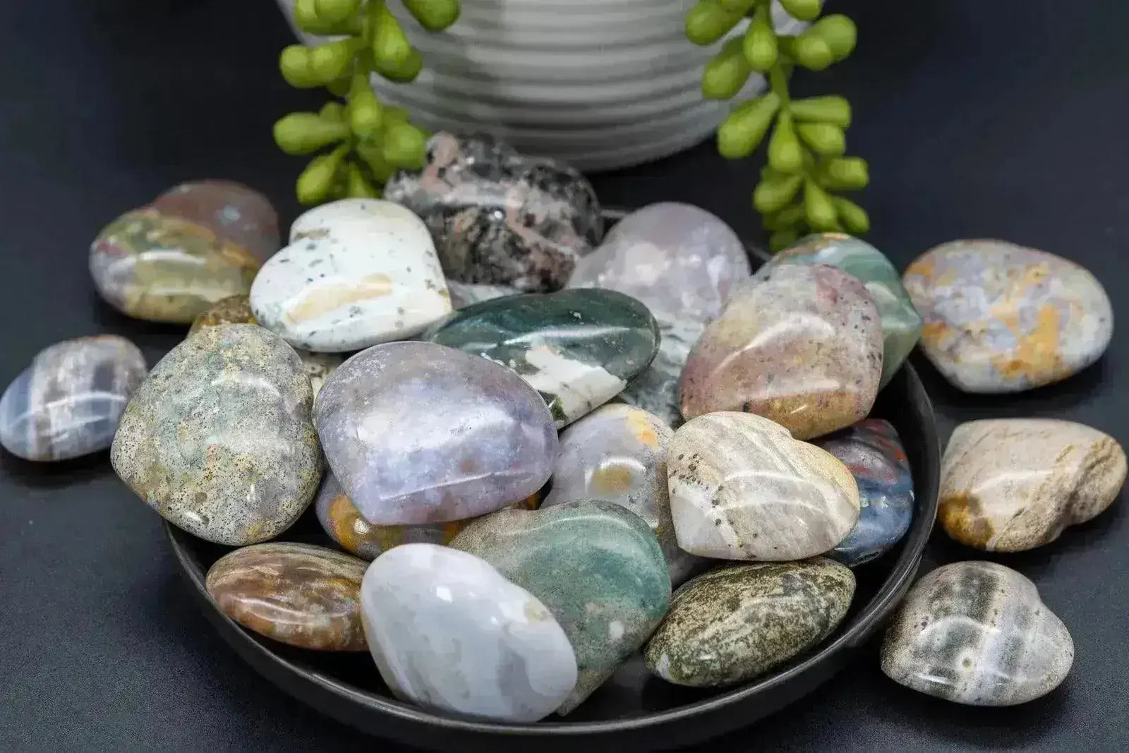 Ocean Jasper Carving Heart 1.5" - My Crystal Addiction