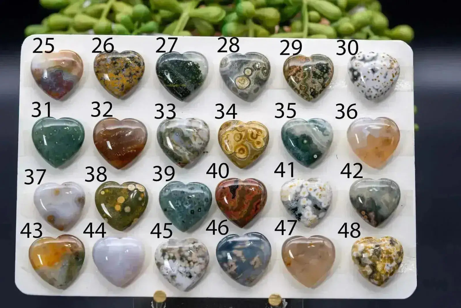 Ocean Jasper - Heart (Old Mine) - Set 1 - My Crystal Addiction
