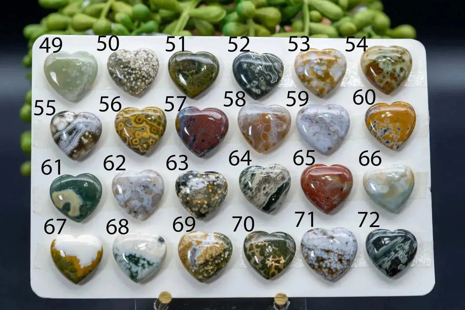 Ocean Jasper - Heart (Old Mine) - Set 2 - My Crystal Addiction