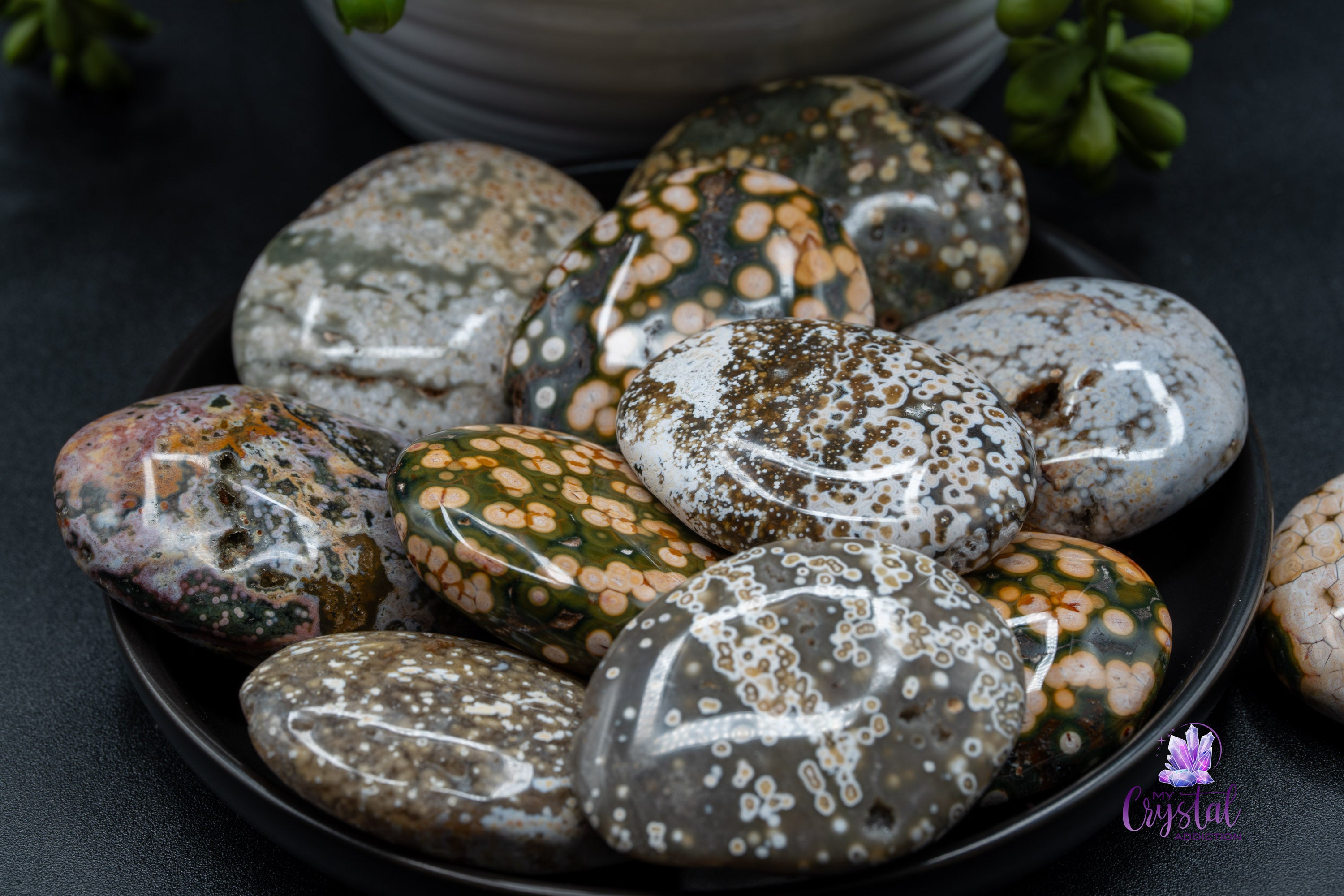 Ocean Jasper Palm Stone - My Crystal Addiction