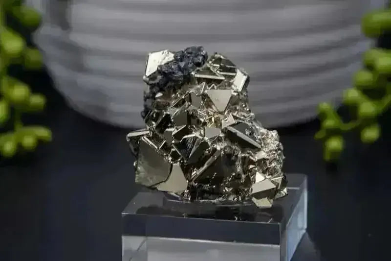 Octahedral Pyrite Cluster - Solar Plexus Chakra - My Crystal Addiction