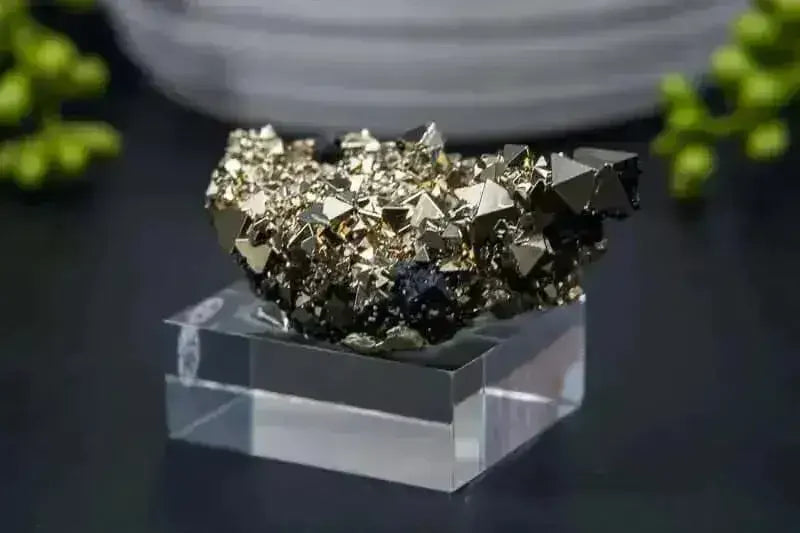 Octahedral Pyrite Cluster - Solar Plexus Chakra - My Crystal Addiction