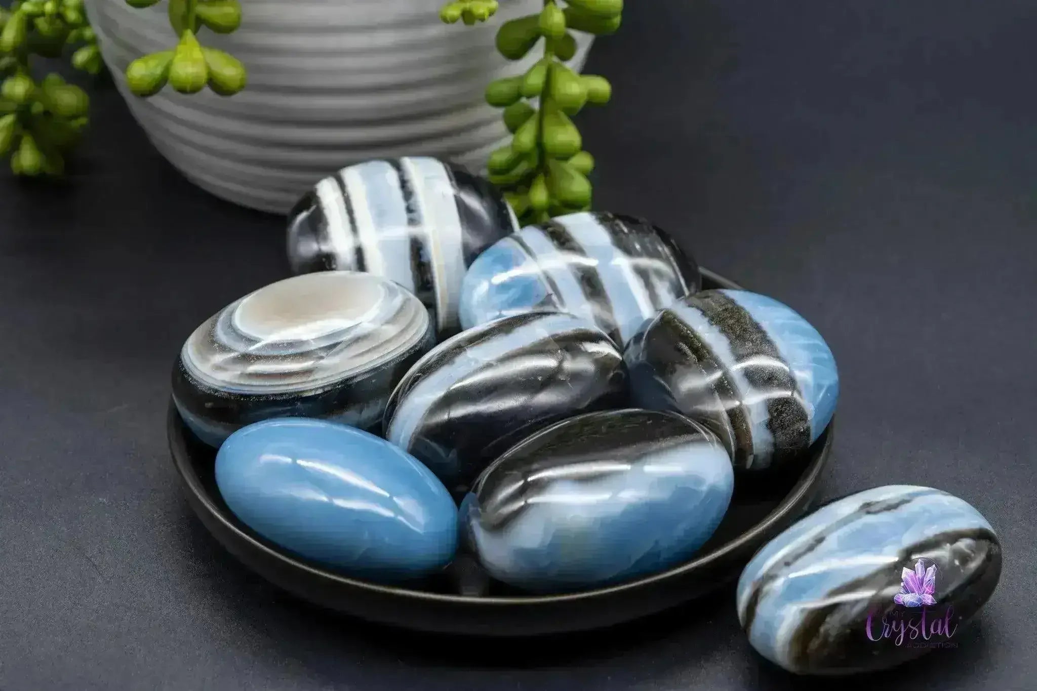 Owyhee Blue Opal Palm Stone - My Crystal Addiction