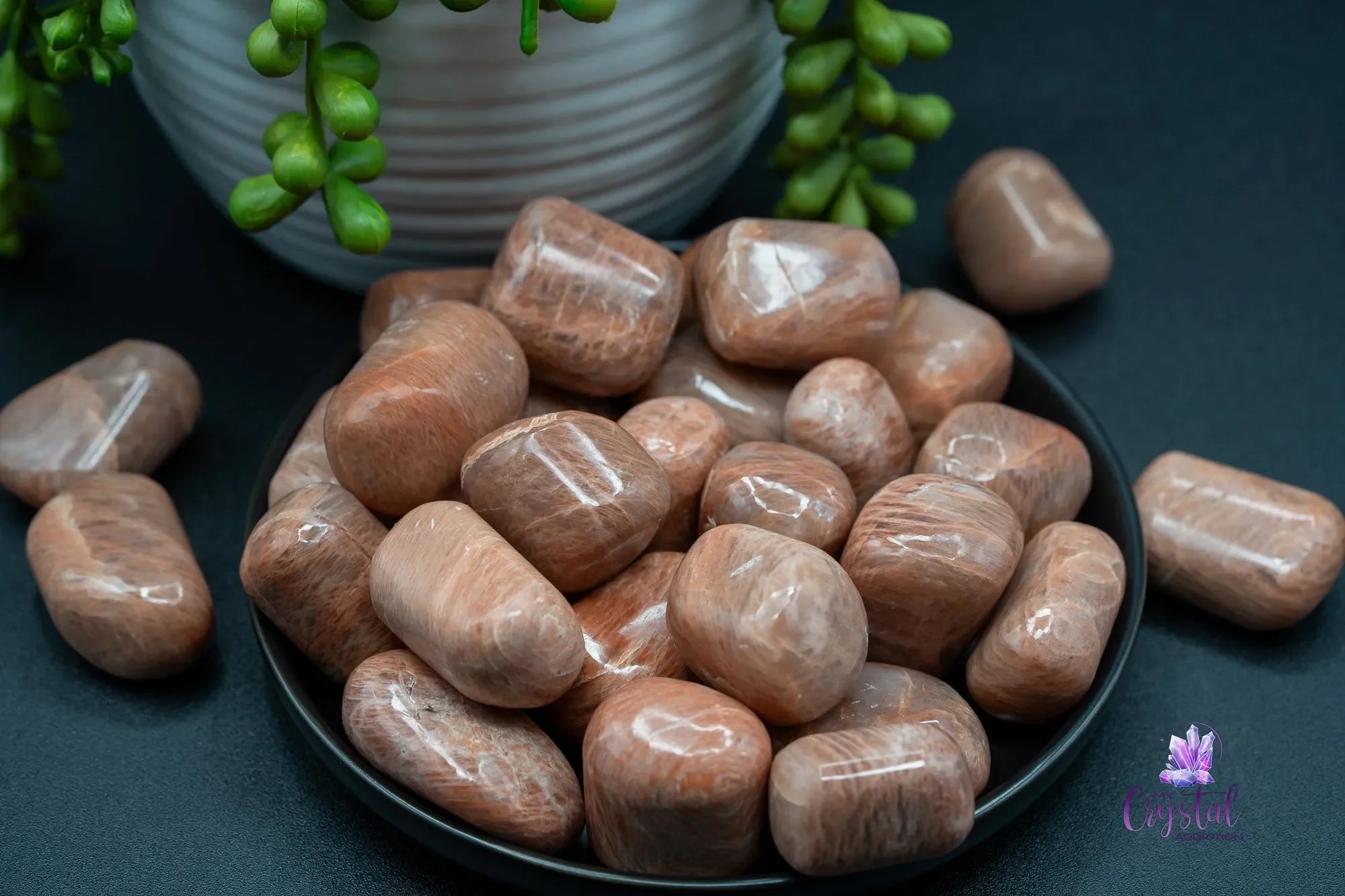 Peach Moonstone Tumble - My Crystal Addiction