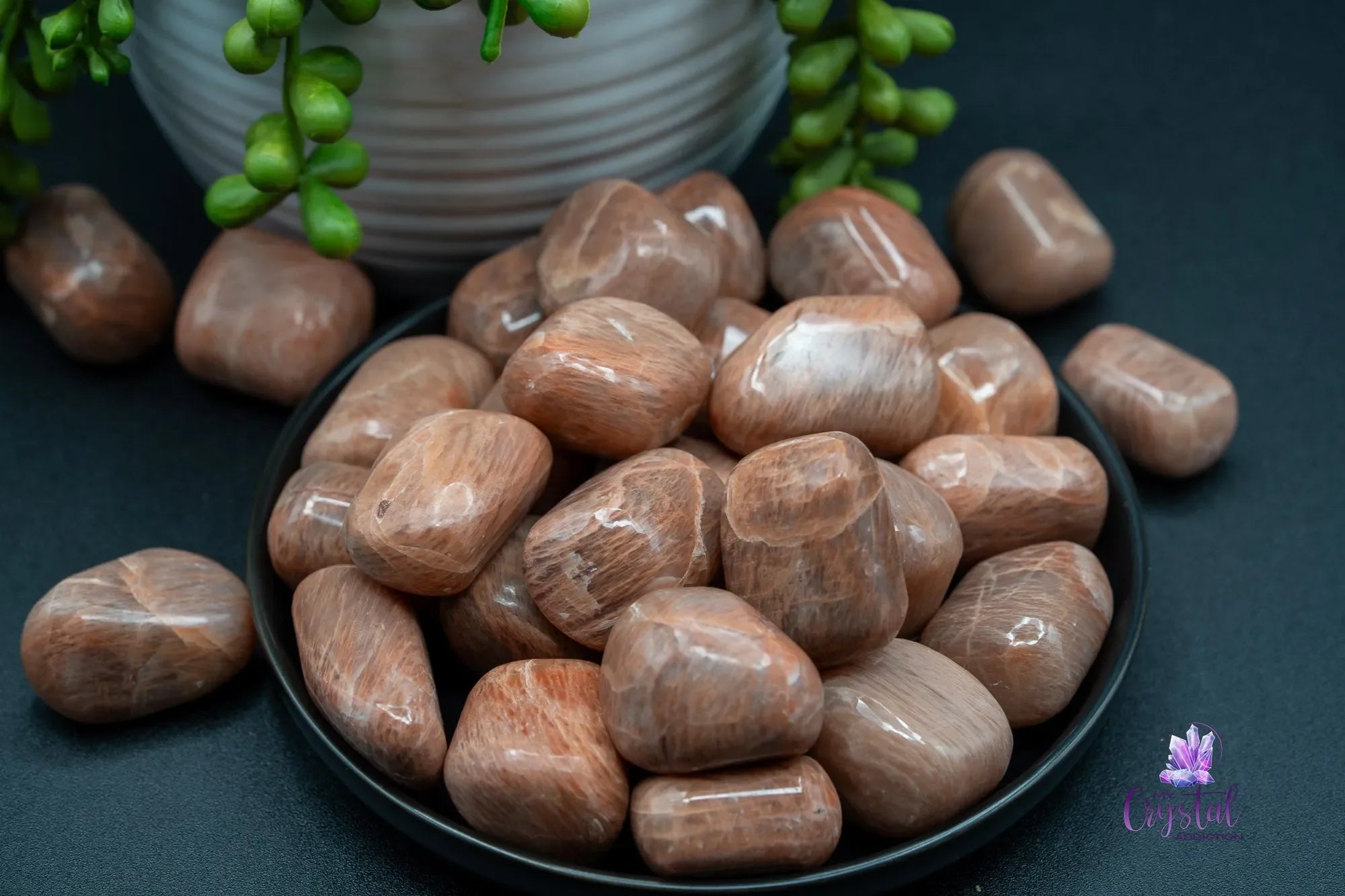 Peach Moonstone Tumble - My Crystal Addiction