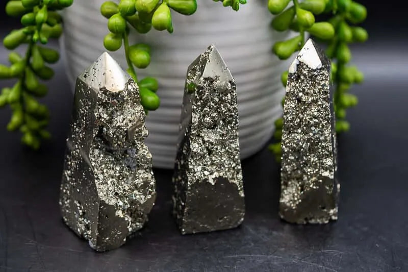 Druzy Agate Tower with selling Pyrite Inclusions