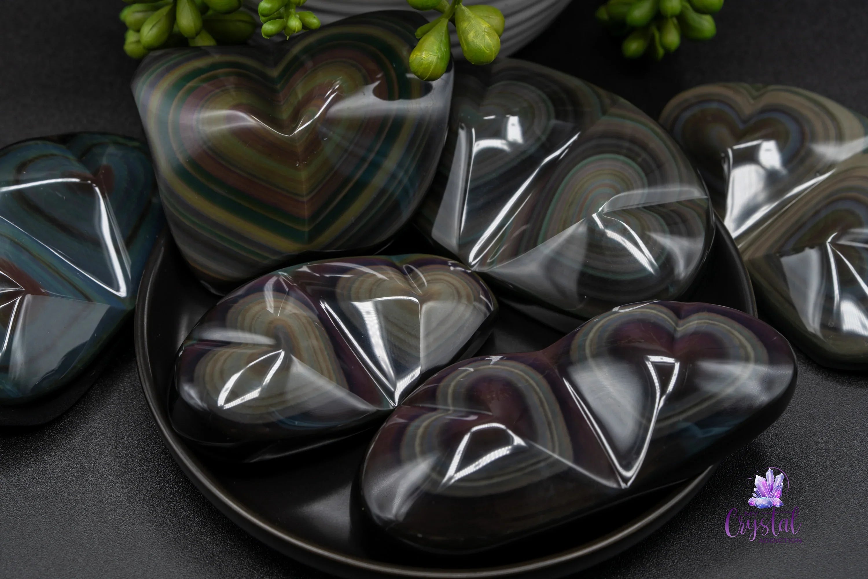 Rainbow Obsidian Heart Carving - My Crystal Addiction