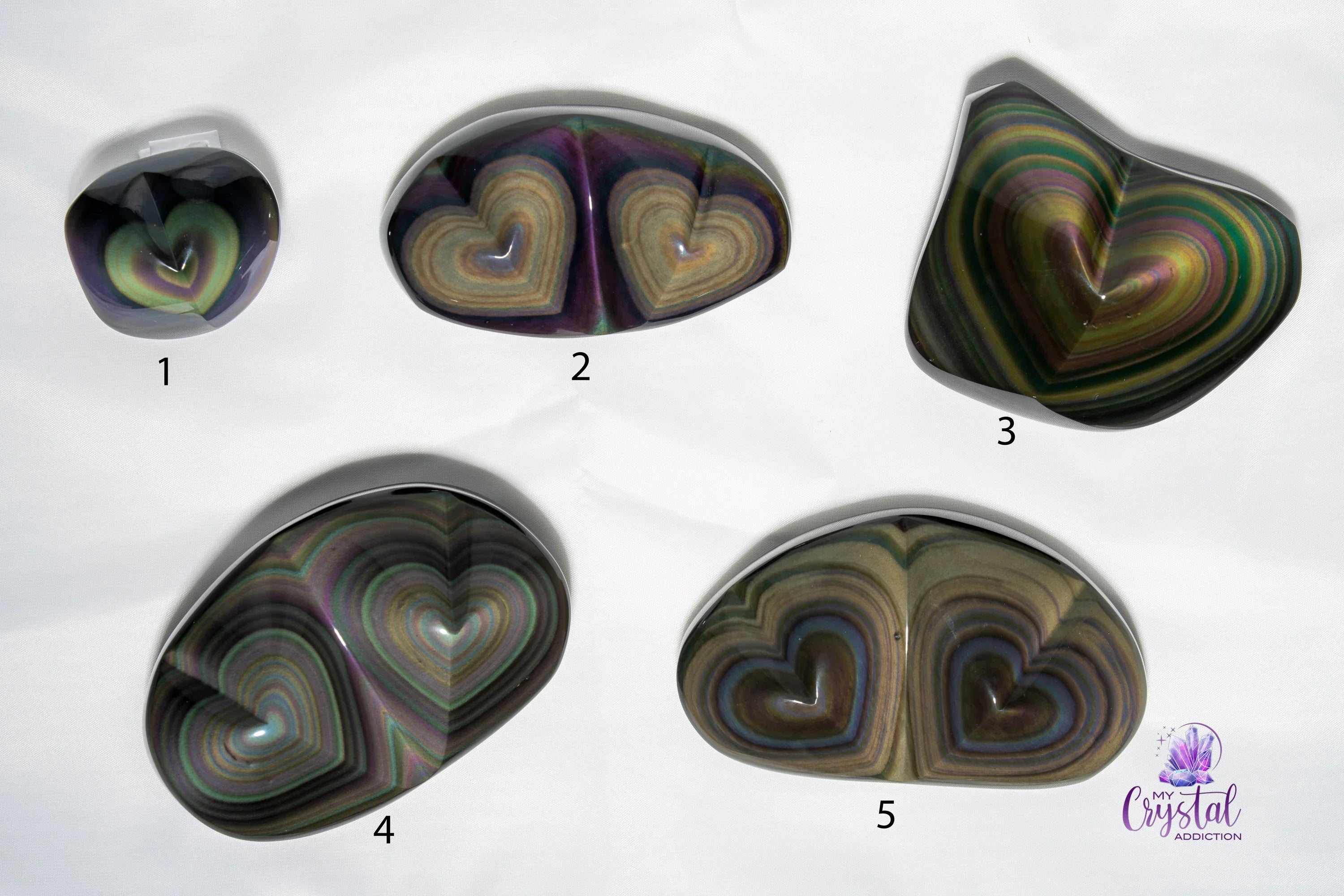 Rainbow Obsidian Heart Carving - My Crystal Addiction