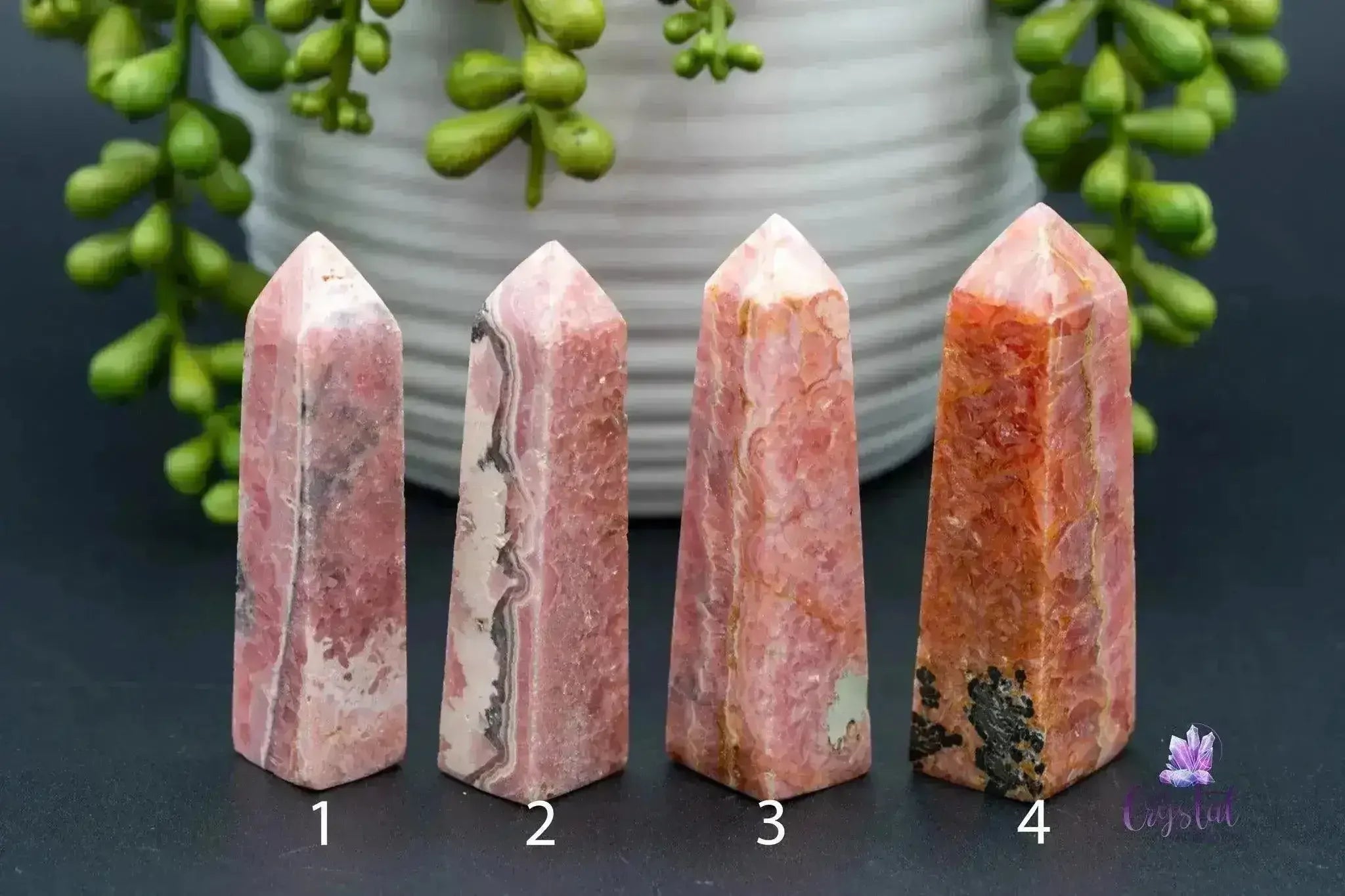 Rhodochrosite Tower 2.7"-3.2"/69mm=81mm - My Crystal Addiction