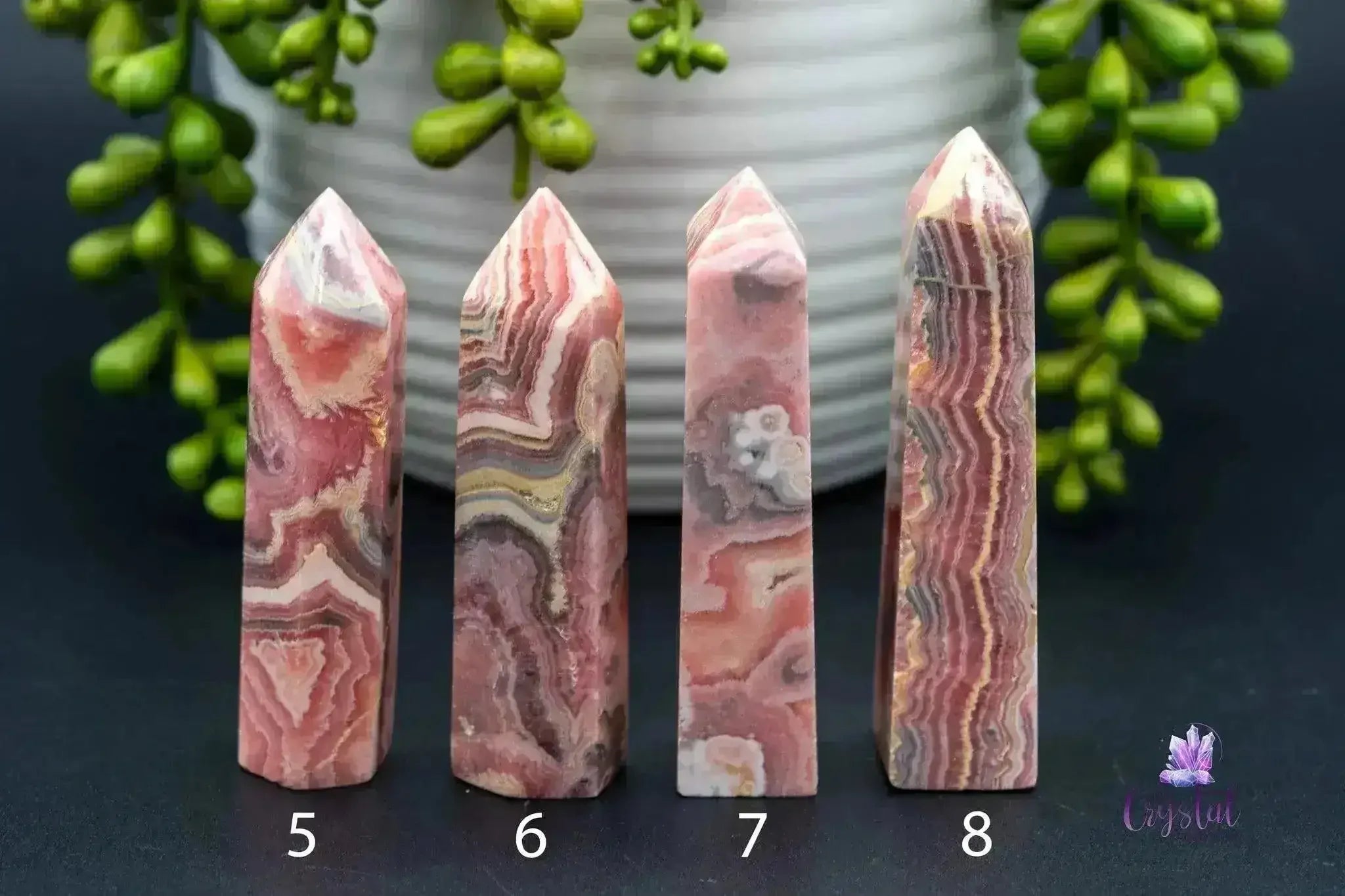 Rhodochrosite Tower 2.7"-3.2"/69mm=81mm - My Crystal Addiction
