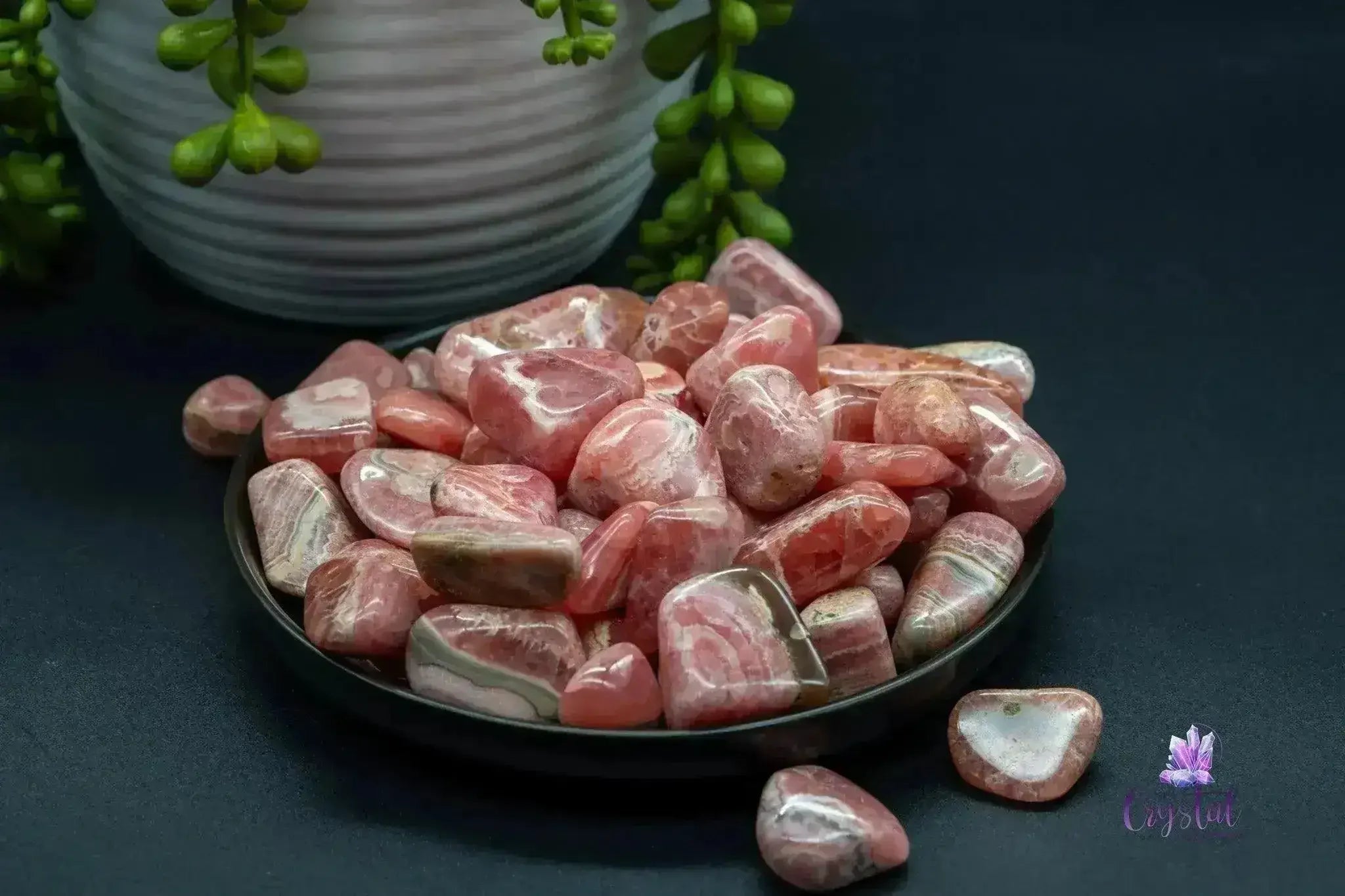 Rhodochrosite Tumble - Banded - My Crystal Addiction