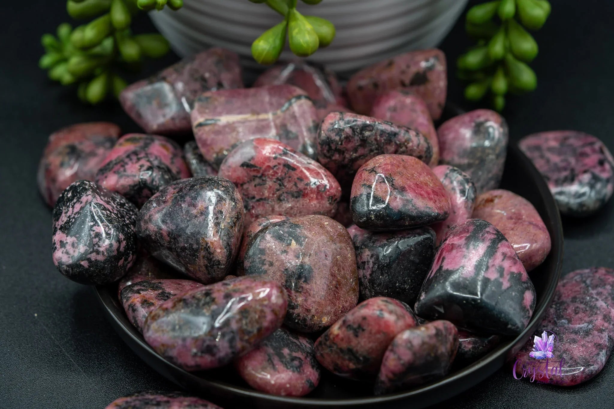 Rhodonite Tumble - Compassion, Healing & Emotional Balance - My Crystal Addiction