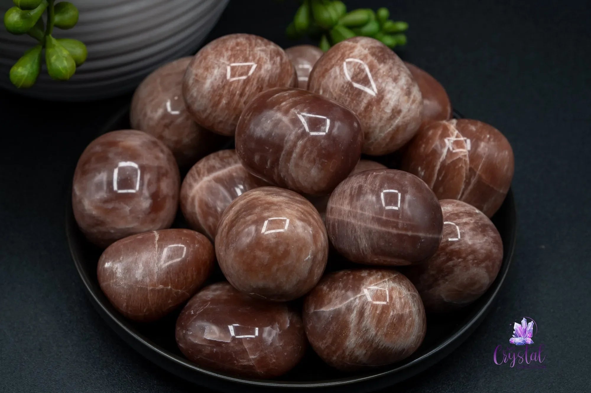 Rose Gold Moonstone Sunstone Tumble - Balance & Confidence - My Crystal Addiction