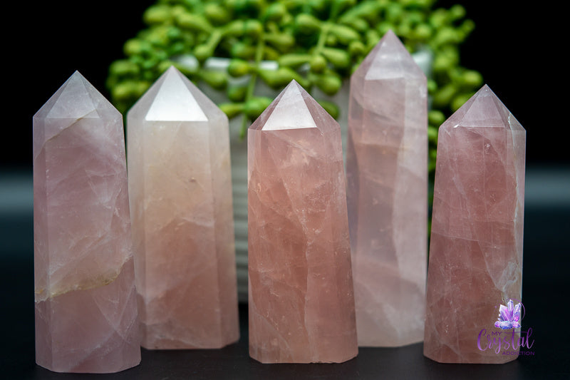 Rose Quartz Tower-5" - Heart Chakra - My Crystal Addiction
