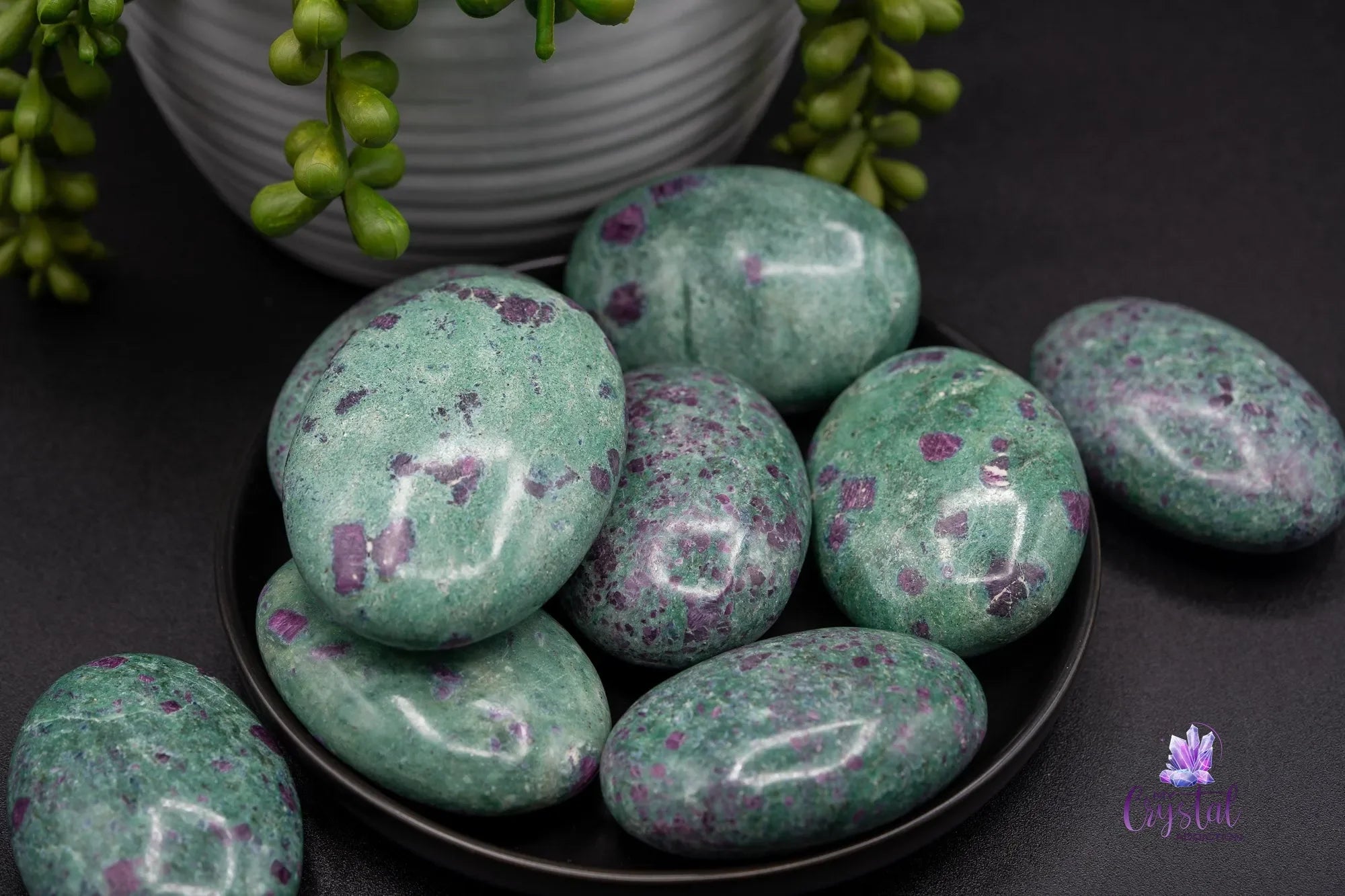 Ruby Fuchsite Palm Stone - My Crystal Addiction