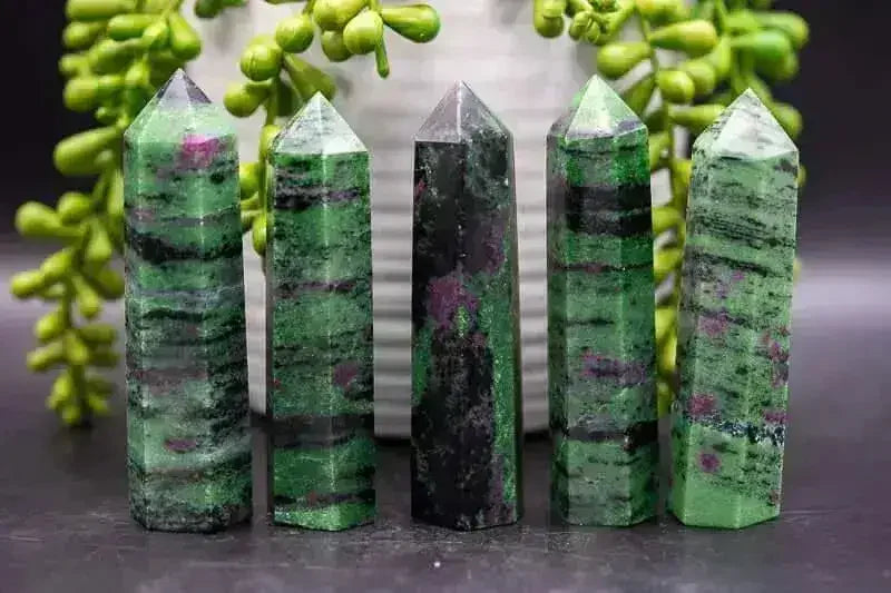 Ruby Zoisite Tower-3.5" - Heart Chakra - My Crystal Addiction