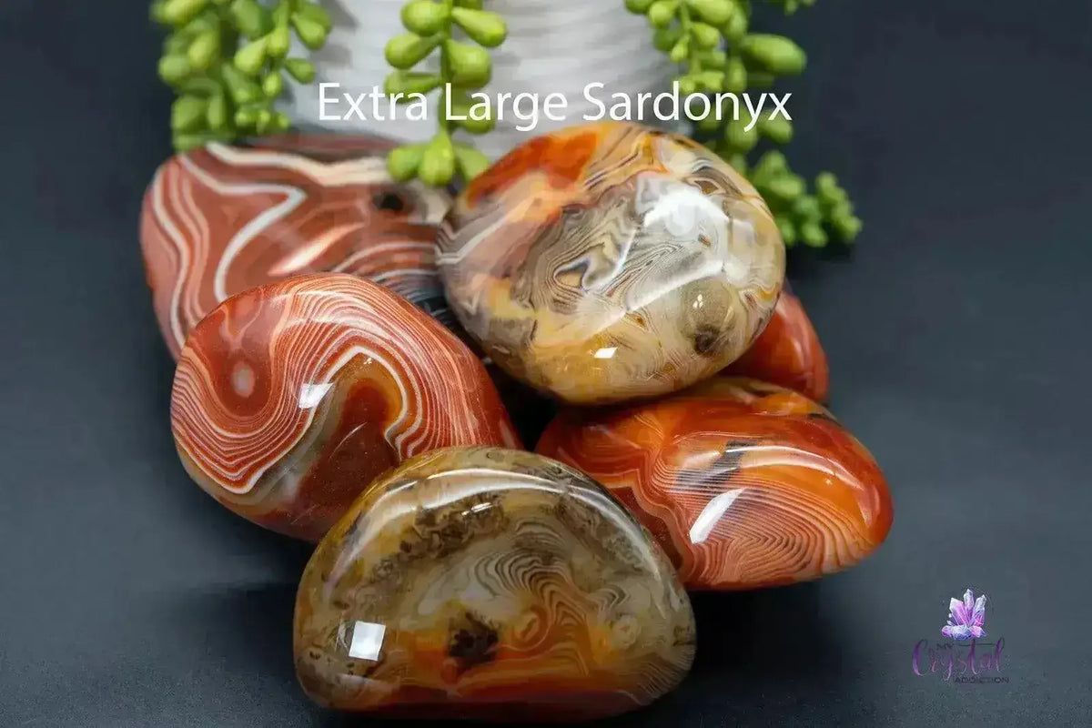 Sardonyx Tumble Stone - Root Chakra - My Crystal Addiction