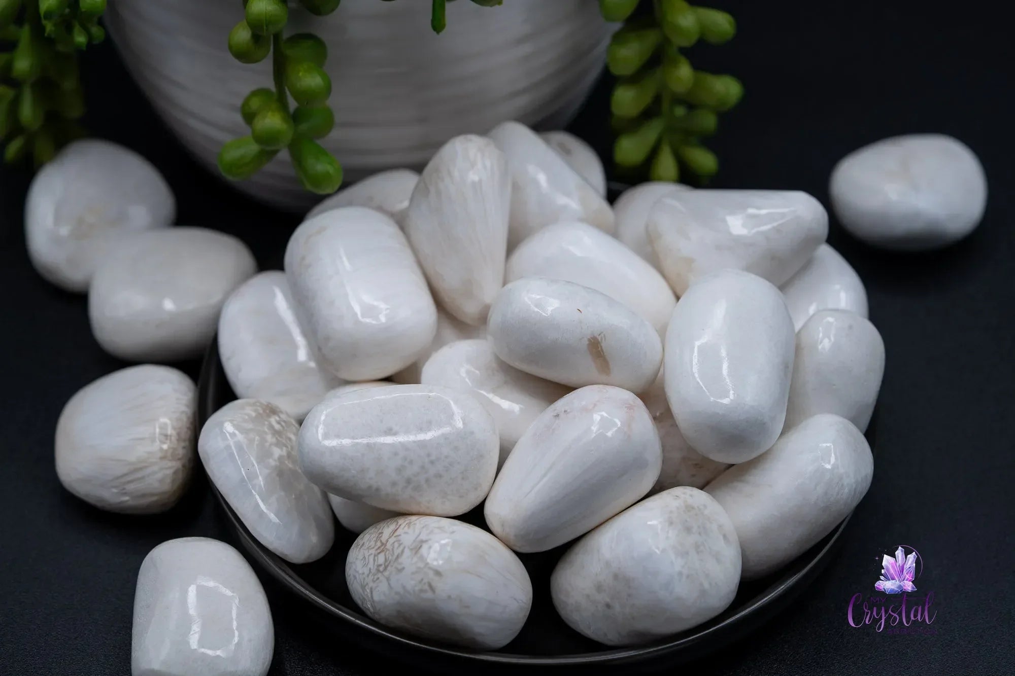 Scolecite Tumble Stone - Crown Chakra - My Crystal Addiction