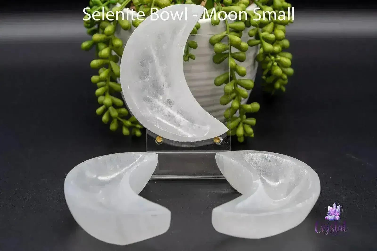 Selenite Moon Bowl 4"-6.5" - Crystal Charging & Peace - My Crystal Addiction