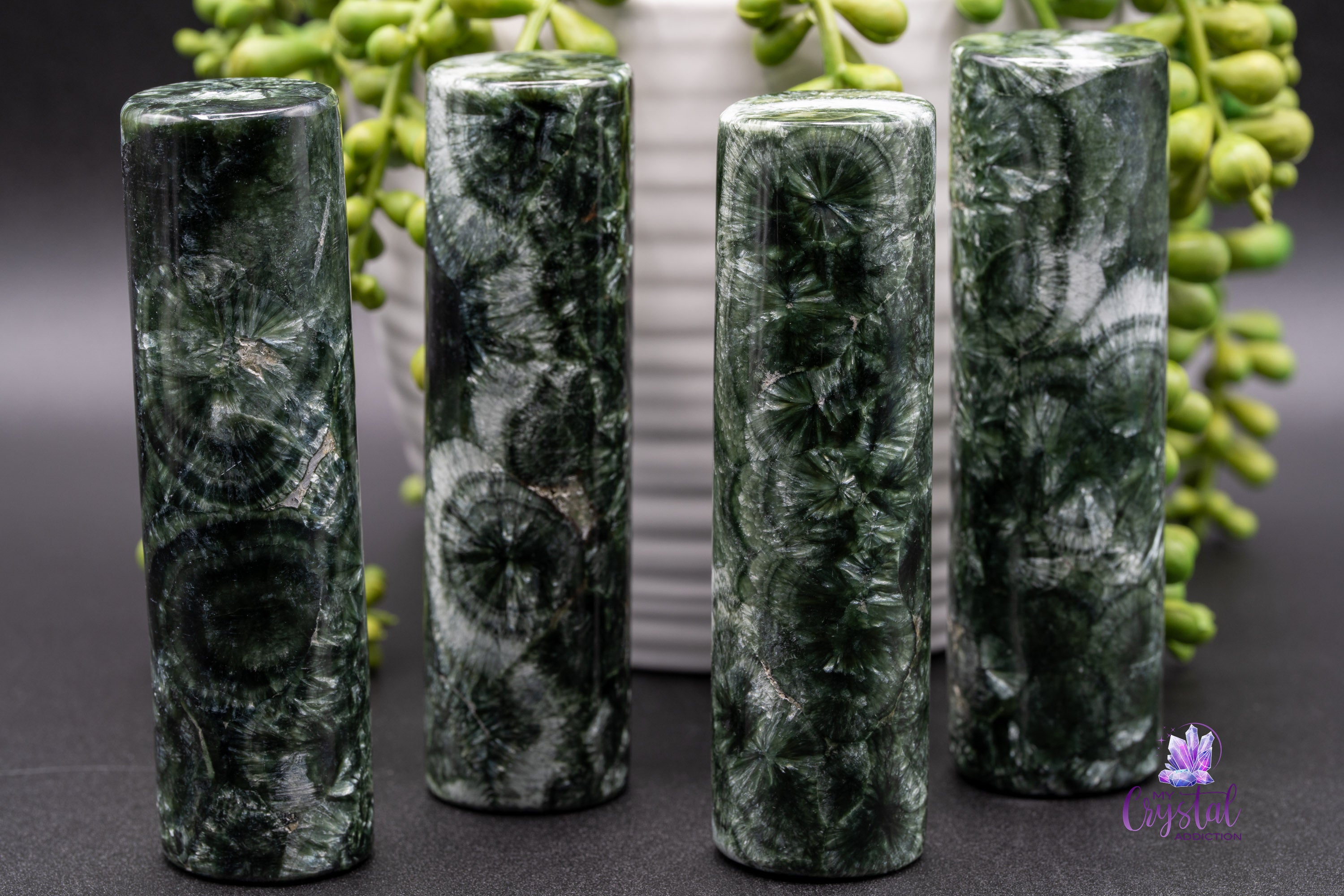 Seraphinite Harmonizer Cylinder - Grade AAA - Heart Chakra - My Crystal Addiction