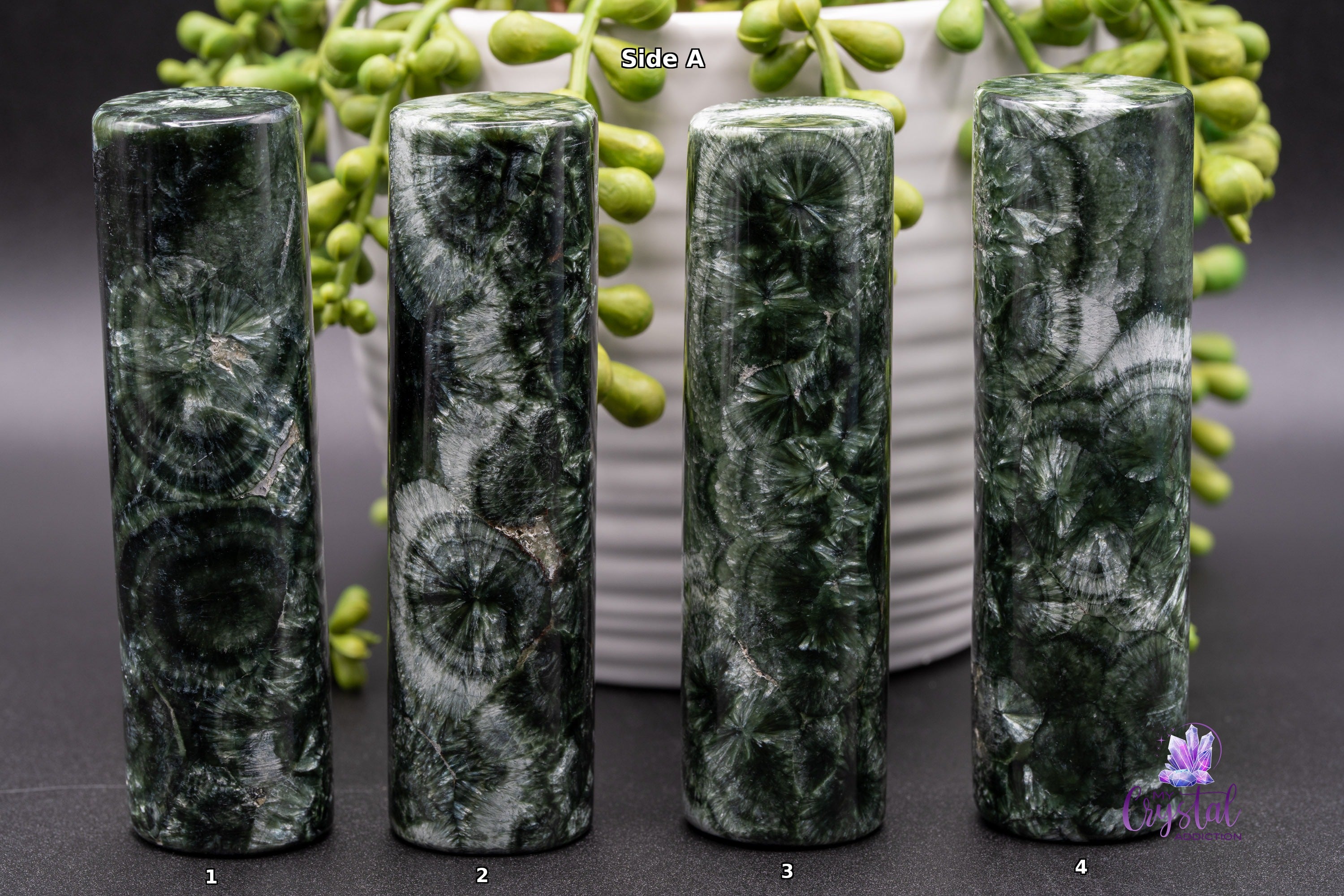 Seraphinite Harmonizer Cylinder - Grade AAA - Heart Chakra - My Crystal Addiction