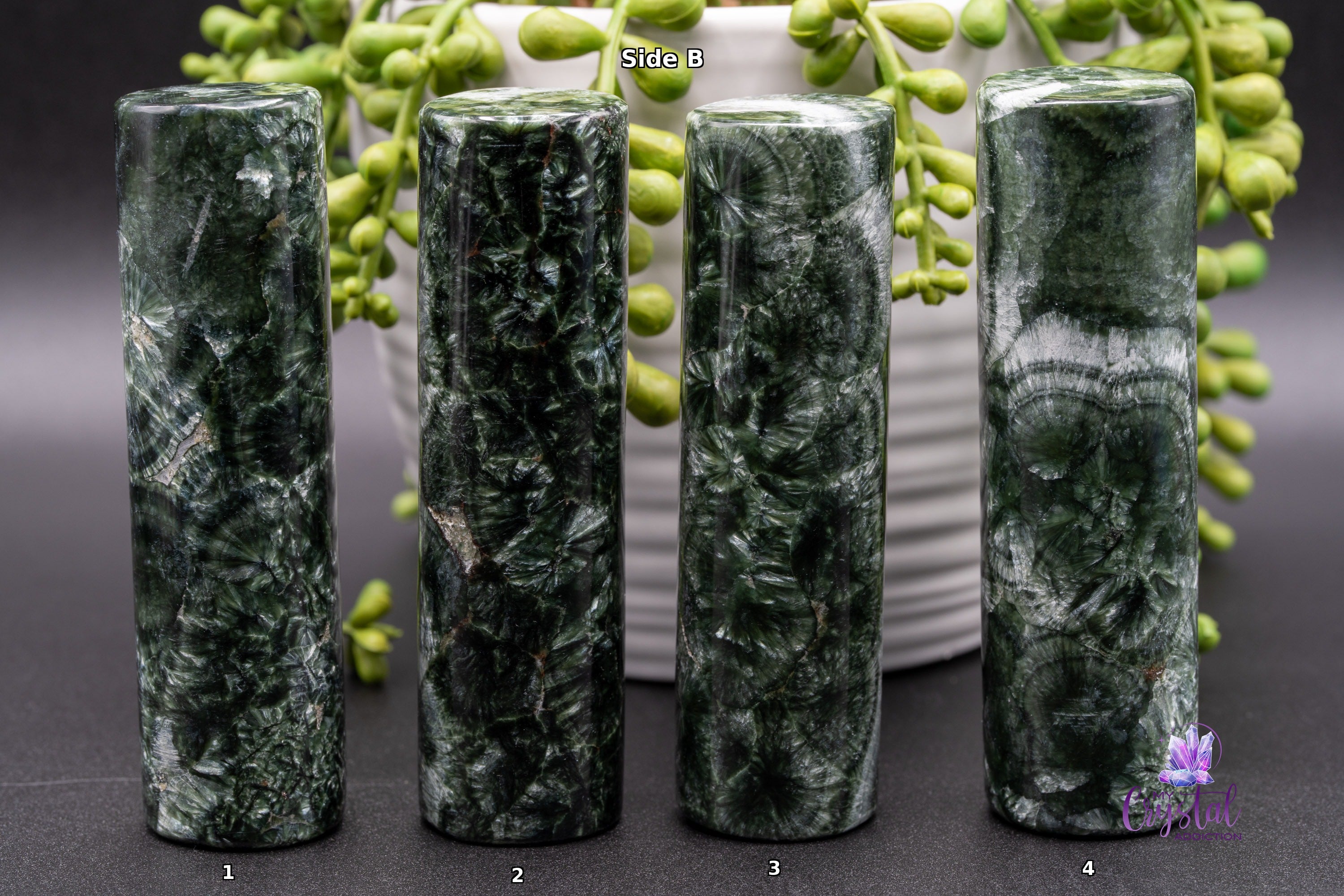 Seraphinite Harmonizer Cylinder - Grade AAA - Heart Chakra - My Crystal Addiction