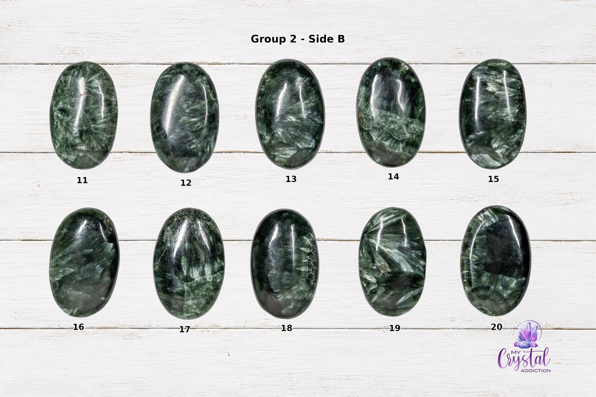Seraphinite Mini Palms - Grade AA - Heart Chakra - My Crystal Addiction