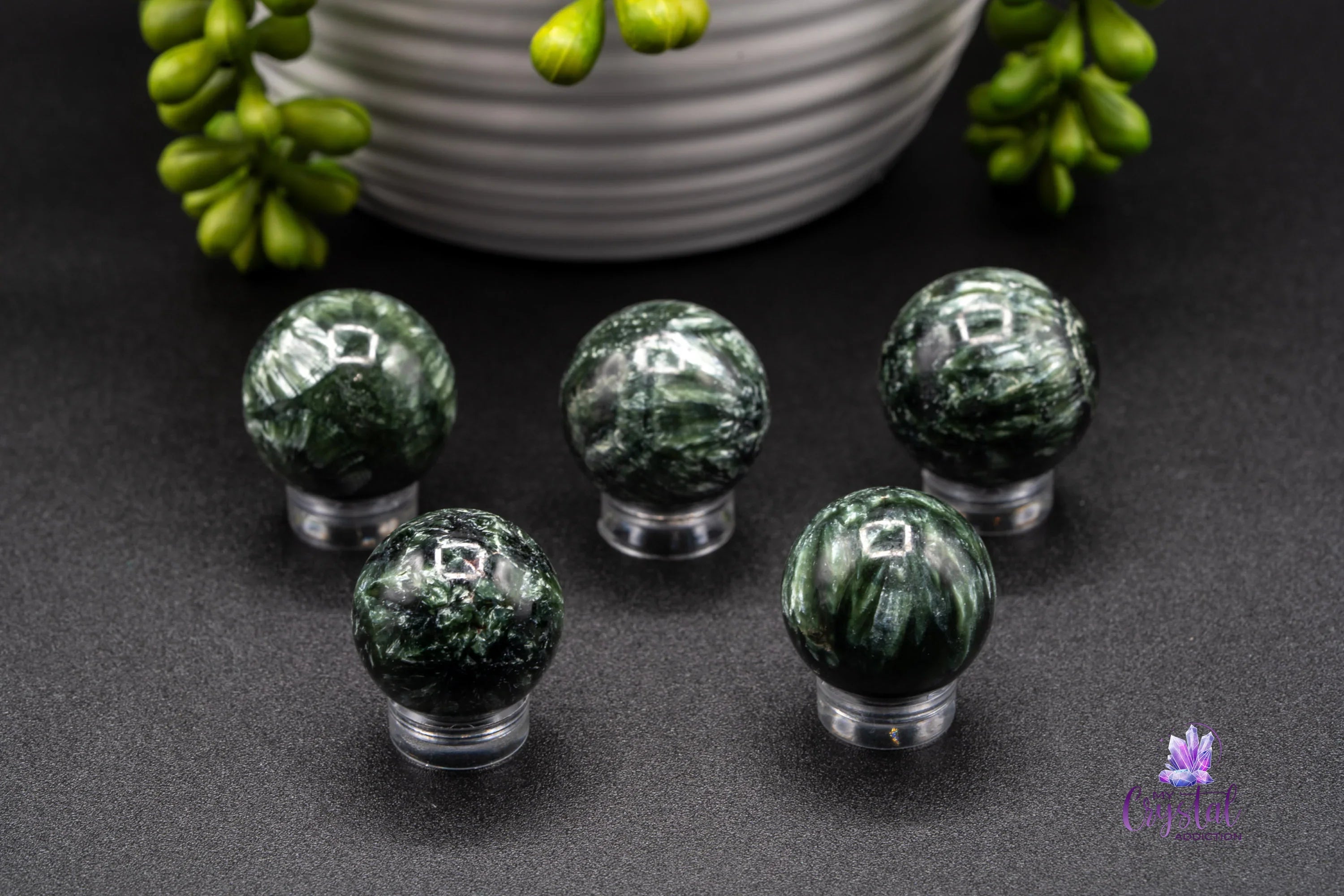 Seraphinite Mini Sphere - Meditation & Divine Guidance - My Crystal Addiction